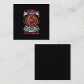 Uittredingsvergoedingen voor brandweermannen 2021 vierkante visitekaartje (Voorkant / Achterkant)