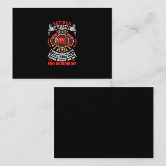 Uittredingsvergoedingen voor brandweermannen 2021 visitekaartje (Voorkant / Achterkant)