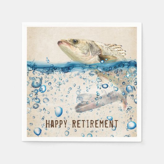 uittredingsvis die uit het water springt servet (Voorkant)