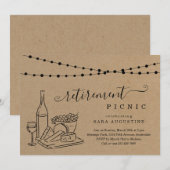 Uittredingswijn en kaaspicknick kaart (Voorkant / Achterkant)