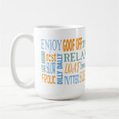 Uittredingswoorden en advies koffiemok (Links)