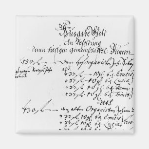 Uittreksel uit de salarisbetaling van J.S. Bach Magneet