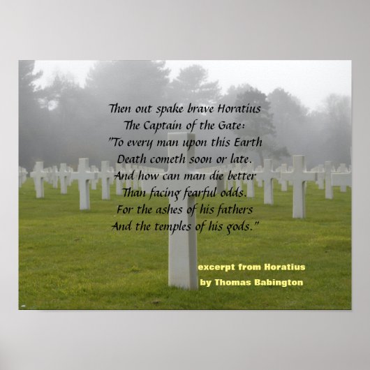 Uittreksel uit Horatius Poster (Voorkant)