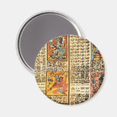 uittreksels van de Codex Maya-Dresden Magneet (Voorkant / Achterkant)
