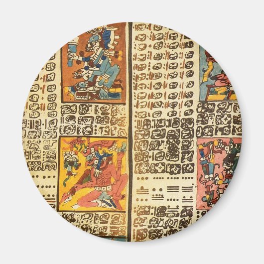uittreksels van de Codex Maya-Dresden Magneet (Voorkant)