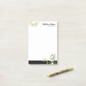 Uitvaart Classic Elegante Sneeuwklokjes Laurel Dam Post-it® Notes (Op bureau)