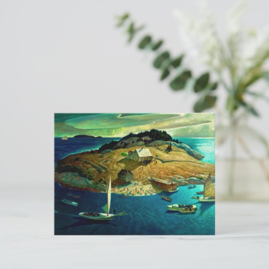 Uitvaart door Newell Convers Wyeth Feestdagenkaart (Staand voorkant)