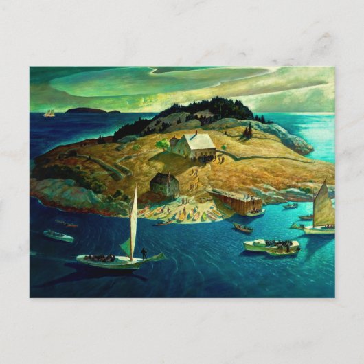 Uitvaart door Newell Convers Wyeth Feestdagenkaart (Voorkant)