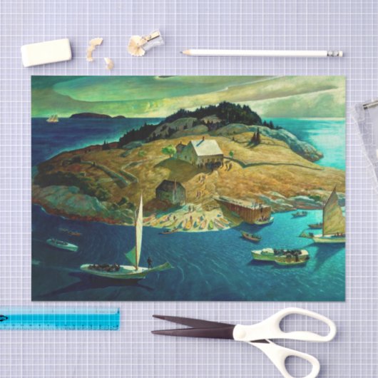 Uitvaart door Newell Convers Wyeth Tissuepapier (Craft)