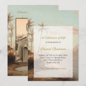 Uitvaart Foto Elegante Tropisch Eiland Palmboom Kaart (Voorkant / Achterkant)