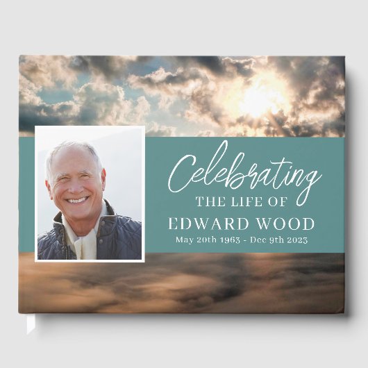 Uitvaart Gastenboek met Mountain Top Foto (Voorkant)