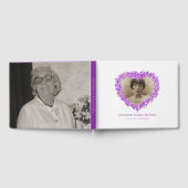 Uitvaart gastenboek vergeten-me-nots bloemen paars (Volledig)