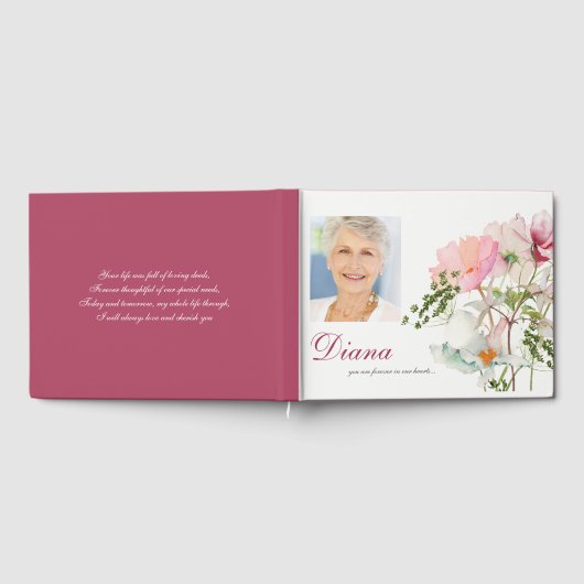 Uitvaart Gastenboek | Zachte bloemen (Volledig)