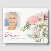 Uitvaart Gastenboek | Zachte bloemen (Voorkant)