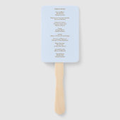 Uitvaart Herdenkingsdienstprogramma Blauwe Lucht B Handwaaier (Achterkant)