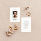 Uitvaart in het Spaans | En Memoria Foto Gebed Kaa Visitekaartje