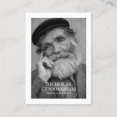 Uitvaart Memorial Classic Eenvoudige foto gebed Ka Visitekaartje (Voorkant)