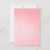 Uitvaart roze roos foto familie dank u kaart (Achterkant)