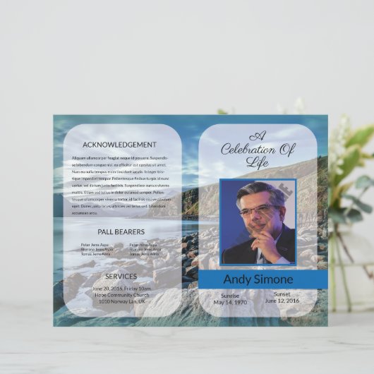 Uitvaart Template (Staand voorkant)