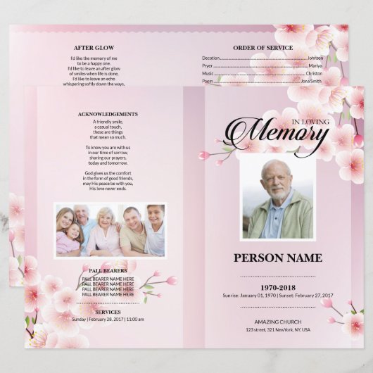 Uitvaart Template Chery (Voorkant / Achterkant)