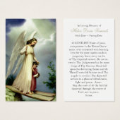 Uitvaartboog engel Michael gebed sympathie kaarten Visitekaartjes (Voorkant /achterkant)