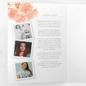 Uitvaartdienst programma perzik bloesem foto (Binnenzijde eerst)