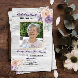 Uitvaartdienst Viering van het Leven Paars   Flyer