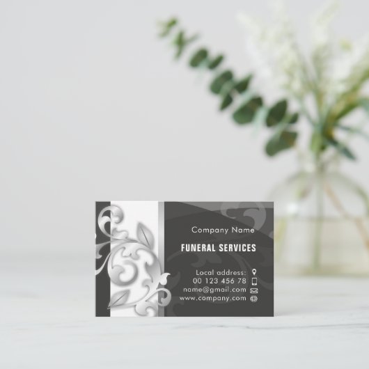 Uitvaartdiensten Visitekaartje (Staand voorkant)