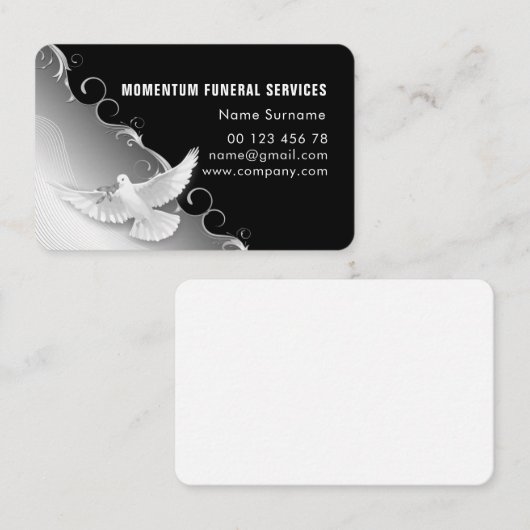 Uitvaartdiensten Visitekaartje (Voorkant / Achterkant)