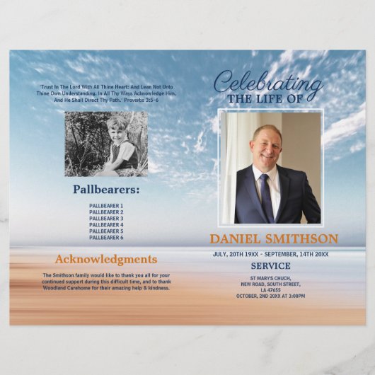 Uitvaartdienstprogramma Fijding van het Leven Stra Flyer (Voorkant)