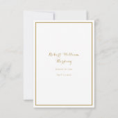 Uitvaartfoto Elegant Goud Schrift Bedankkaart (Achterkant)