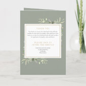 Uitvaartgroen Herdenkingsdienst Order Of Service V Programma (Achterkant)