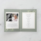 Uitvaartgroen Herdenkingsdienst Order Of Service V Programma (Binnen)