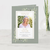 Uitvaartgroen Herdenkingsdienst Order Of Service V Programma (Voorkant)