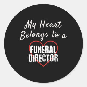 Uitvaartleider Mijn Hart Hoort Bij De Liefde Valen Ronde Sticker