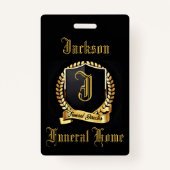 Uitvaartondernemer Naam Tag Badge (Voorkant)