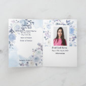 Uitvaartprogramma Aangepaste Blauwe Bloemen Programma (Binnen)