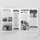 Uitvaartprogramma Celebration of Life Newspaper Ka Kaart (Binnen)