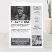 Uitvaartprogramma Celebration of Life Newspaper Ka Kaart (Achterkant)