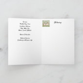 Uitvaartprogramma Custom Waterverf Sparrow Bird Programma (Binnen)