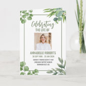 Uitvaartprogramma - Eucalyptus Leaves Design Programma (Voorkant)