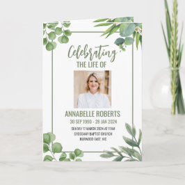 Uitvaartprogramma - Eucalyptus Leaves Design Programma