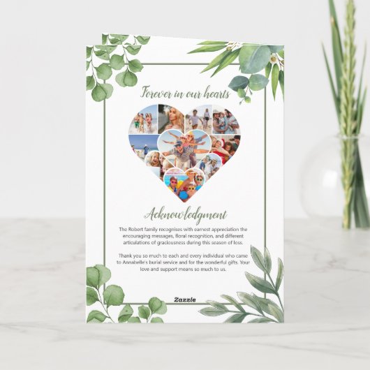 Uitvaartprogramma - Eucalyptus Leaves Design Programma (Achterkant)