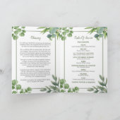 Uitvaartprogramma - Eucalyptus Leaves Design Programma (Binnen)