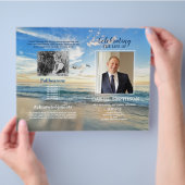 Uitvaartprogramma Feest van het Leven Strand Flyer (Hand)