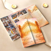 Uitvaartprogramma Goud Hemelpoorten Herdenking Flyer