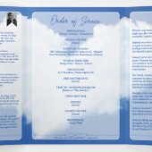 Uitvaartprogramma 'Held in Love Cloud Heart Trifol Drieluik Programma (Binnenkant midden)