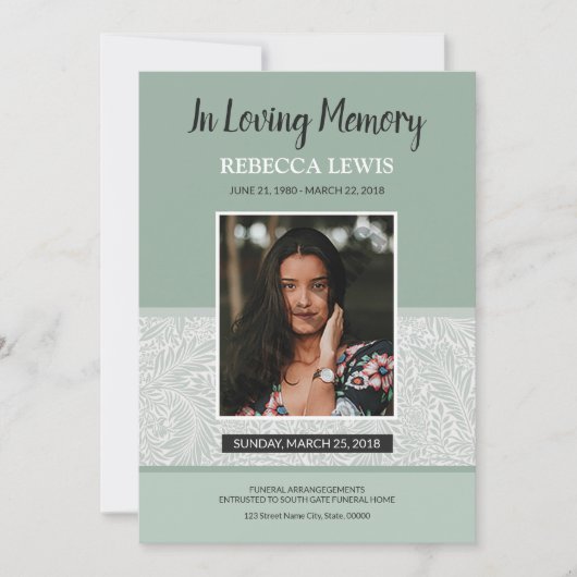 Uitvaartprogramma kaart (Voorkant)