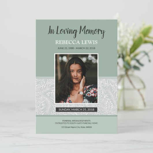 Uitvaartprogramma kaart (Staand voorkant)