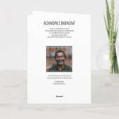 Uitvaartprogramma | Orde van dienst Zwart & Wit Bedankkaart (Achterkant)